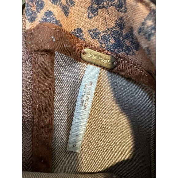 Free People Boho High Waisted Mini Skirt Brown Black Pattern Animal 0 - Picture 6 of 8